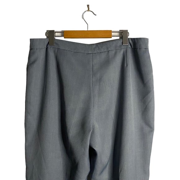 Le Suit Women's Heather Blue Straight Leg Ankle Pants - Picture 4 of 8